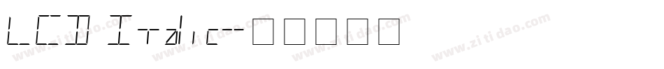 LCD Italic字体转换